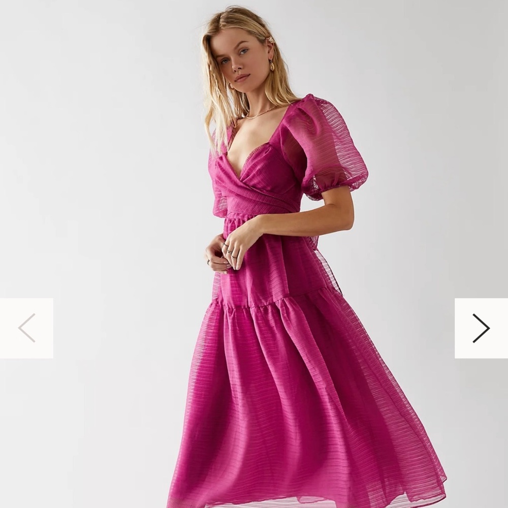 Free People Vibrant Pink Maxi Dress